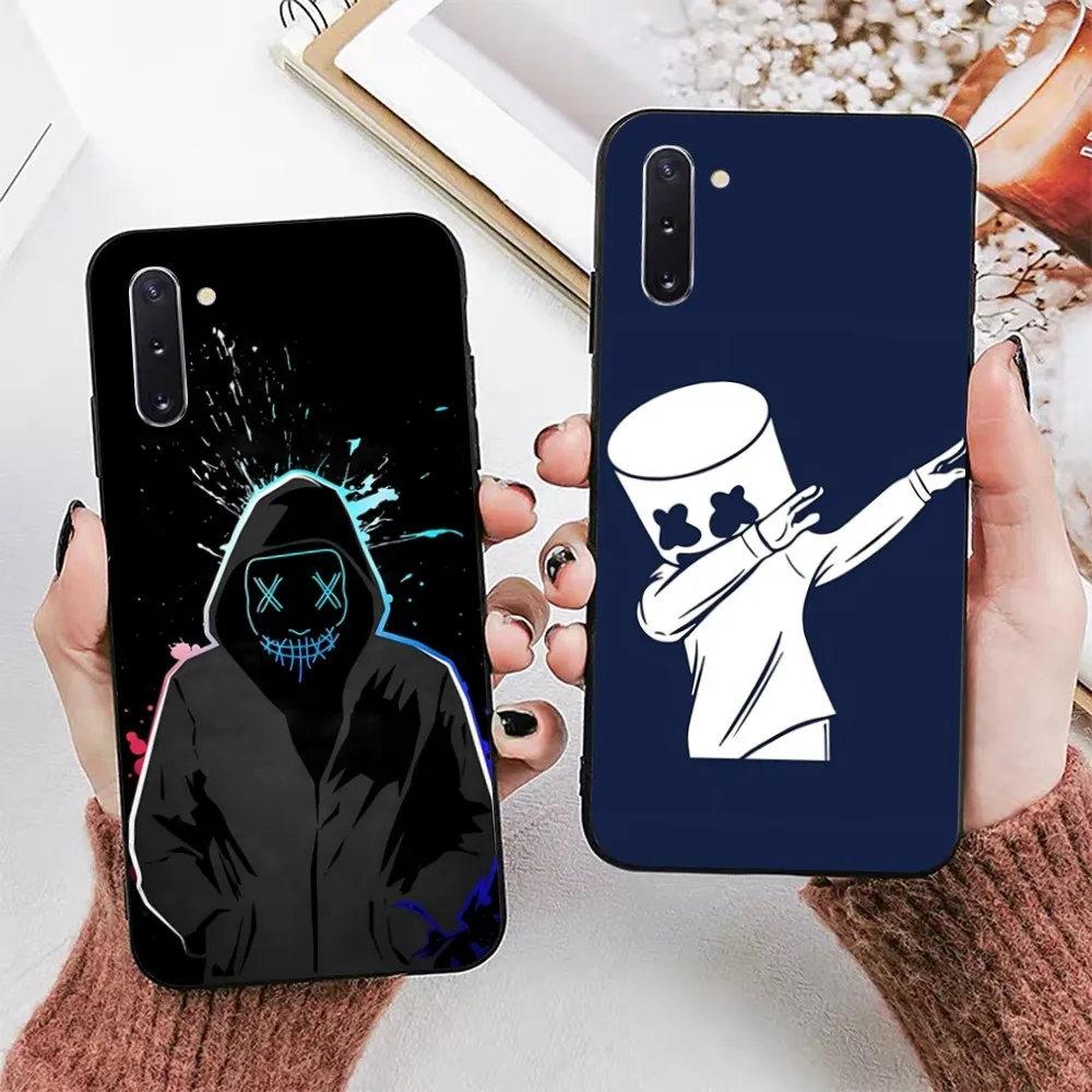 M-Marsh-mallow Dj Faces Phone Case For Samsung Note 8 9 10 20 pro plus lite M 11 30 21 31 51 A 22 42 02 03