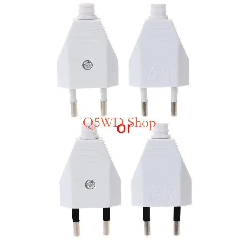 

Q5WD 2 PCS Немецкий тип европейский 2 -контактный штекер сетевые кабели 2.5A 220V Electric Contact