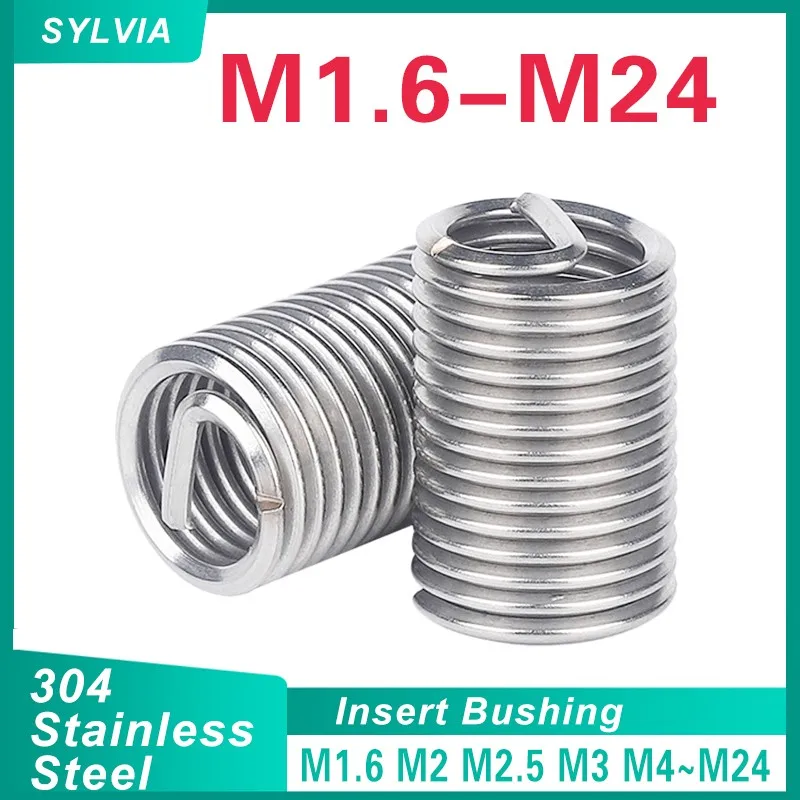 Спиральная проволока из нержавеющей стали M1.6 M2 M2.5 M3.5 M4 M5 M6 M8 M10 ~ M24 спиральная