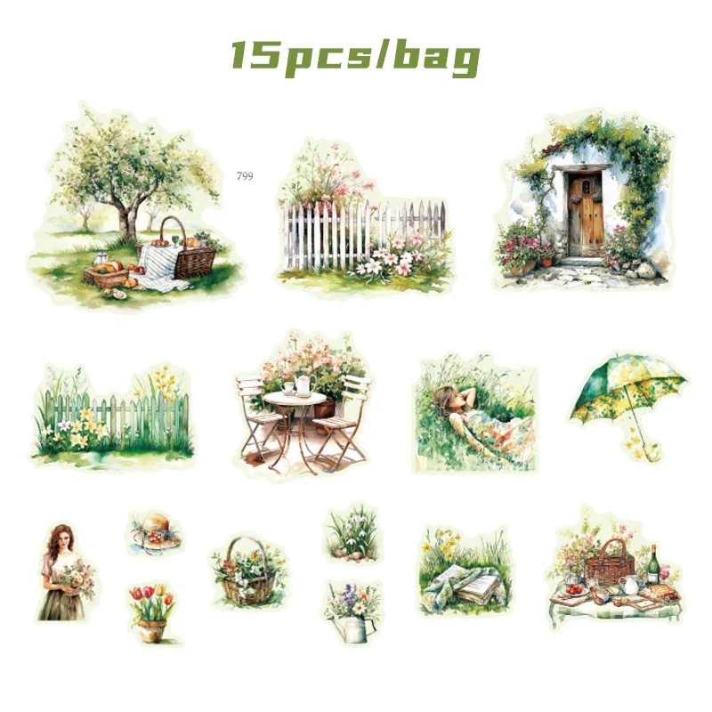 

Бумага, 6 стилей, прощальная послеобеденная серия, ПЭТ-наклейки с пейзажем, справочник, канцелярские наклейки, винтажные наклейки для людей