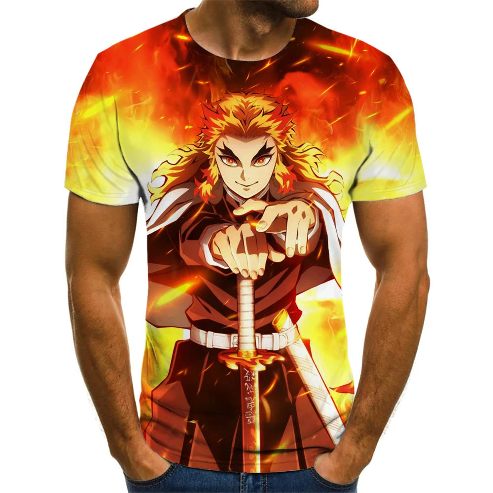 

Kimetsu No Yaiba Anime Clothes Manga Demon Slayer T Shirt For Men Camisetas Tops Ropa Hombre Tee Camisa Masculina Verano Koszulk