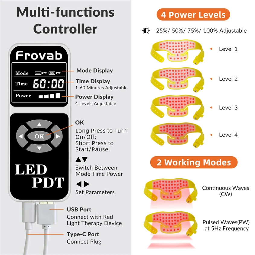 Обогреватель для шеи красная фототерапия небольшой красный фототерапевтический