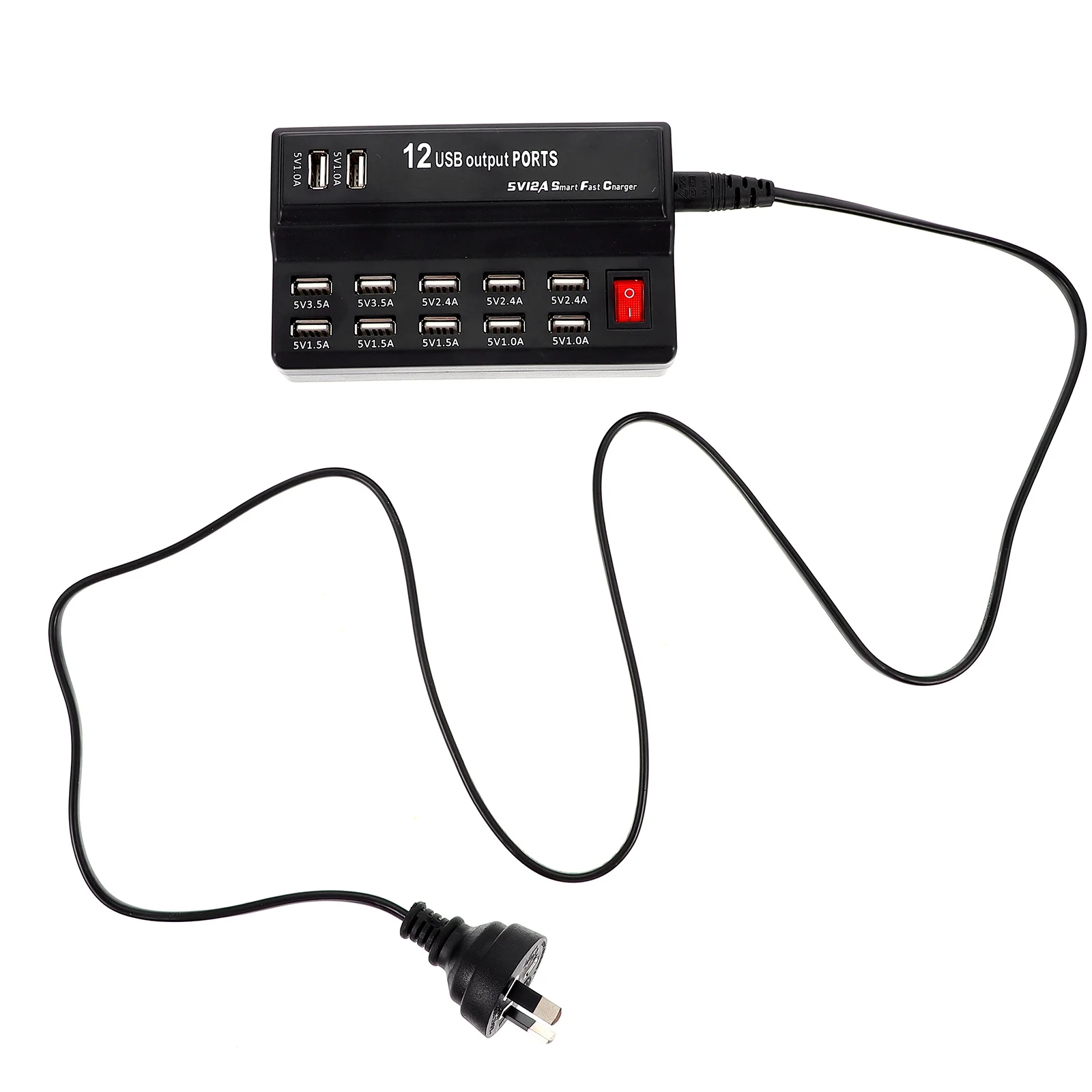 

12 Ports Smart Charging Stand USB Ports Charging Station Power Supply USB Socket Abs Multi Ports Charging Station