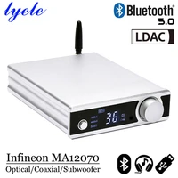 lyele audio infineon ma12070 digital power amplifier hd decoding lossless sound quality high power 160w bluetooth 5 0 ldac amp