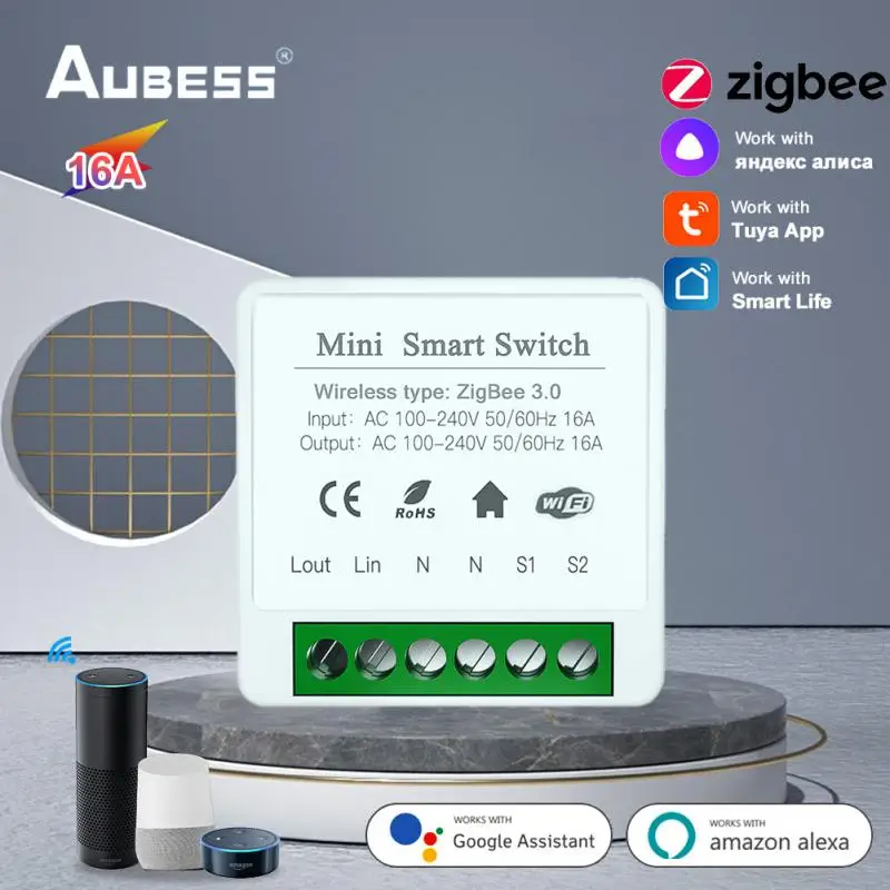 

Tuya ZigBee 3.0 Smart Light Switch Module Smart Home Automation DIY Breaker Work With Alexa Google Home Yandex Alice Smart Life