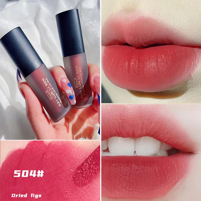 

Lip Gloss 6 Colors Nude Matte Lipstick Lips Makeup Waterproof Long Lasting Women Red Lip Tint Velvet Lip Glaze Korean Cosmetics