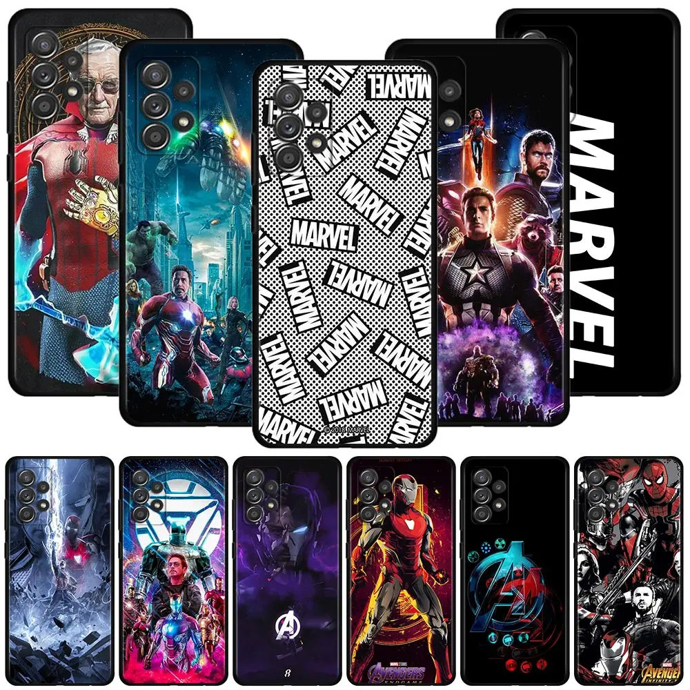

Marvel Super Heroes Avengers Phone Case For Samsung Galaxy A12 A72 A51 A52 A73 A53 Cover A71 A32 A21s A52s A13 A22 A03s Capa
