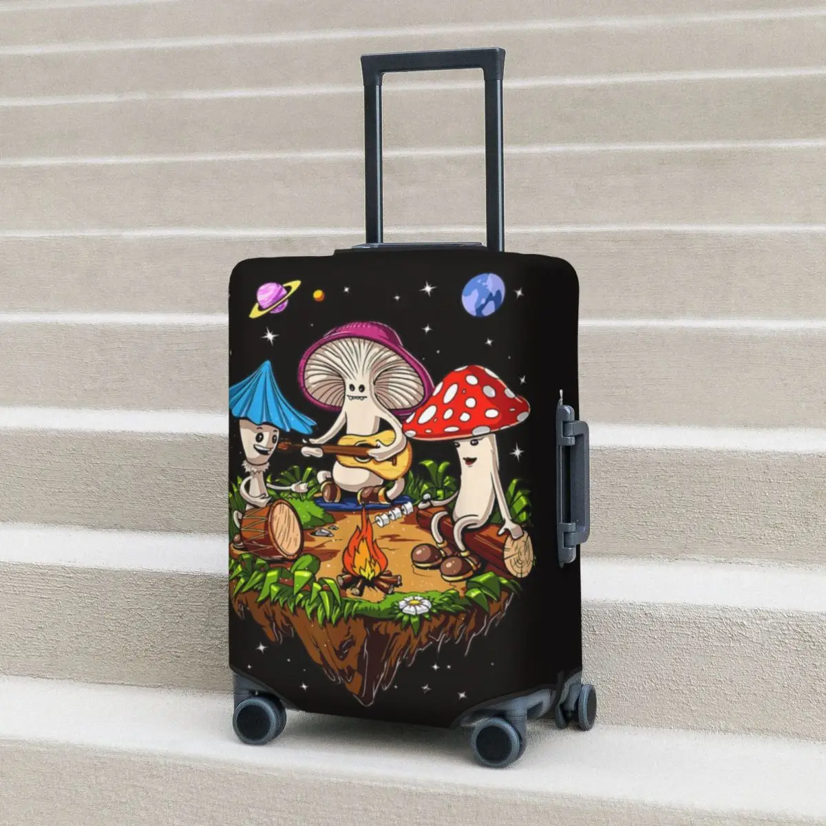 

Mushroom Forest Suitcase Cover mushroom Cruise Trip Flight Strectch Luggage Accesories Protector