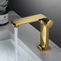 gold copper bath basin faucets soild brass lavatory sink mixer tap hot cold single handle creative toilet crane blackchrome