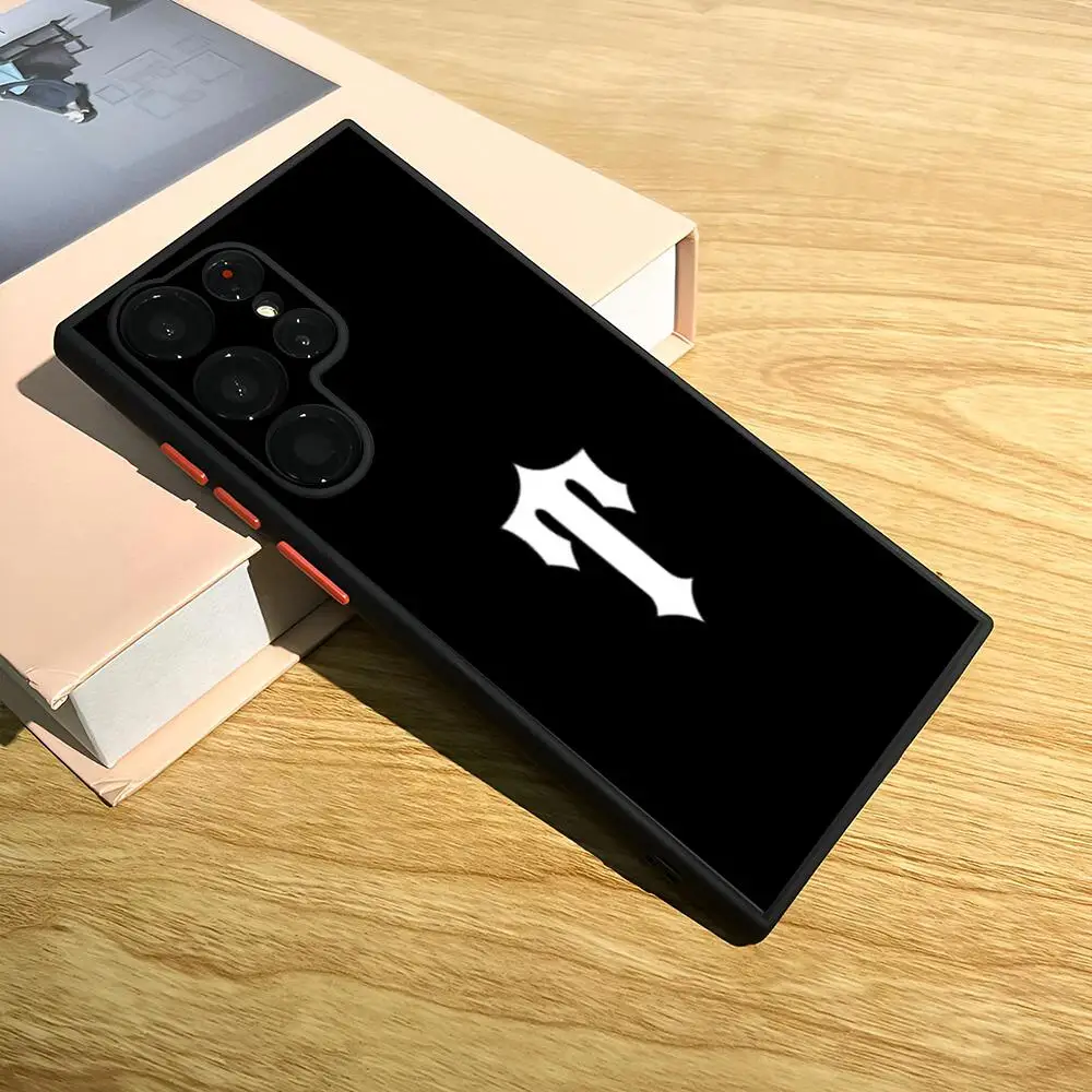 Роскошный чехол для телефона T-Trapstars L-LondonSe Samsung S25-S21 Plus Ultra S24 23 21FE черный цвет
