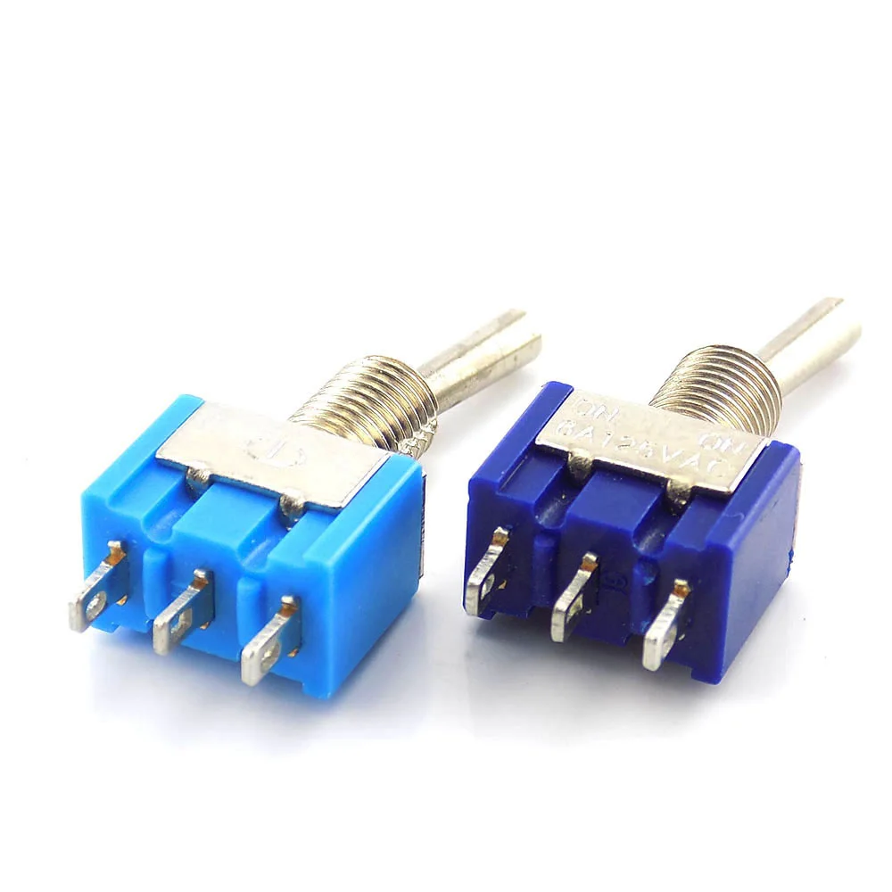 5 шт. мини MTS-102 3-контактный SPDT ON-ON 6A 125 В переменного тока миниатюрные тумблеры MTS102