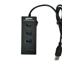 independent switch usb 2 0 one drag three hub with sdtf card reader 2 0 port hub combo expander