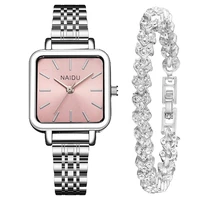 pink dial fashion ladies wrist watches bracelet set dress silver watch women crystal diamond watches female clock montre femme