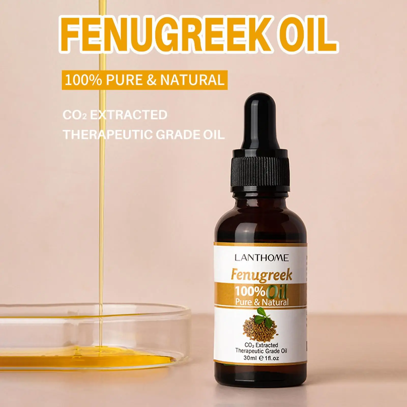 

Fenugreek Oil Essential Oil Breast Buttocks Enlargement Anti-acne Hip Up Skin Care Lift Brighten Face Hair Care Oil-control V4K4