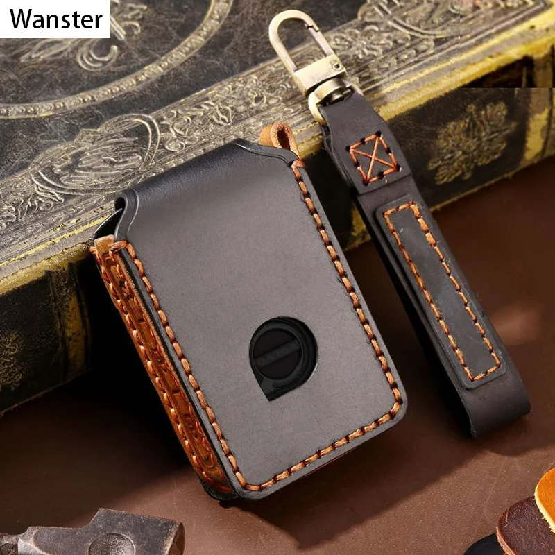 

Luxury Leather Car Key Case Cover Luxury Handmade Key Bag Shell for Volvo XC60 V60 S60 XC70 V40 XC40 XC60 S90 XC90 V90 T5 T6 T8