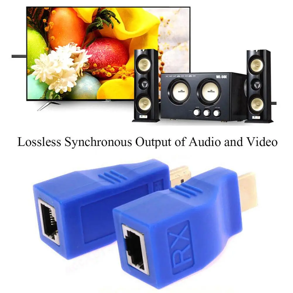 

Удлинитель HDMI совместимый с RJ45, 1080P до 30 м