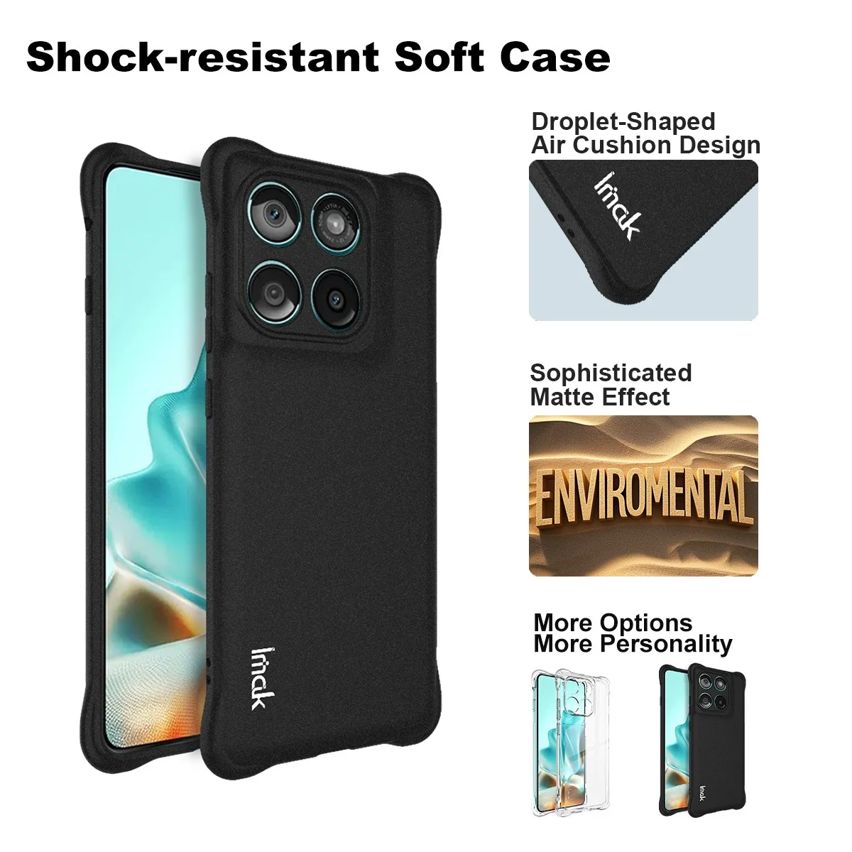 Фото Защитный чехол Imak для Motorola G56 G86 Power Edge 60 Fusion 60s 5G 2025, прозрачный мягкий корпус из ТПУ №3