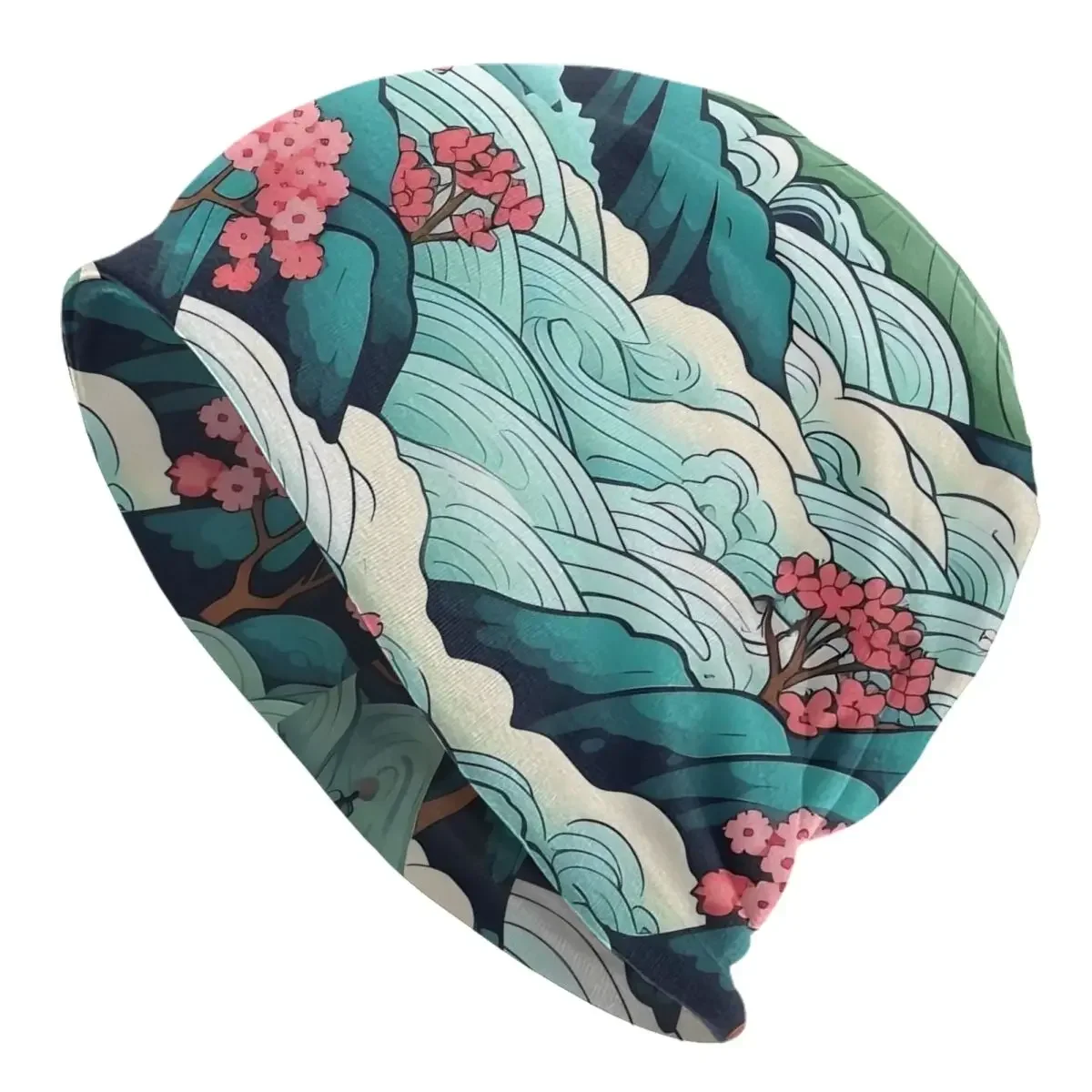 Японские шапки-бини с японским пейзажем вязаная шапка Kpop повязка на голову для