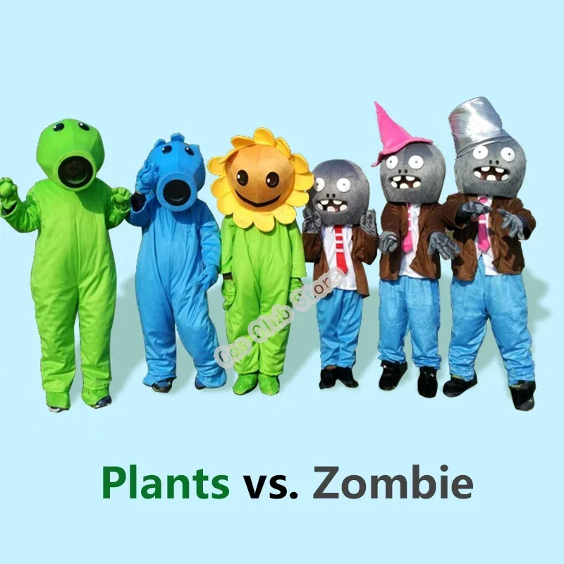 Костюм для косплея Game Plants vs. Zombie взрослых и детей костюм зомби с подсолнухом
