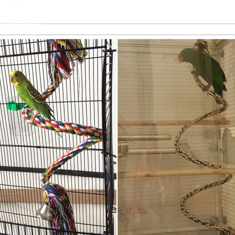

Игрушки для попугаев, стоячая хлопковая веревка, игрушка для птиц, U-образная игрушка для домашних животных, подставка для птиц, аксессуары д...