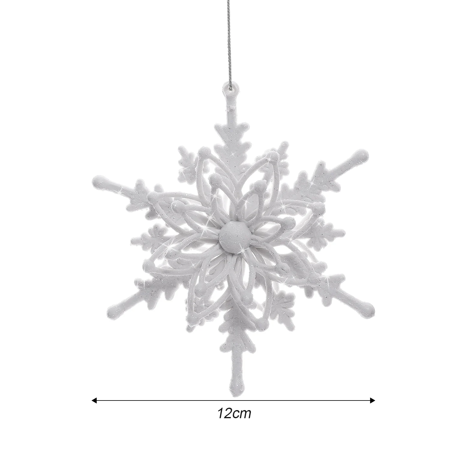 

1/10pcs Christmas Snowflake Ornaments Glitter White Snowflake DIY Xmas Tree Hanging Pendant Home Party Wedding Decoration Gifts