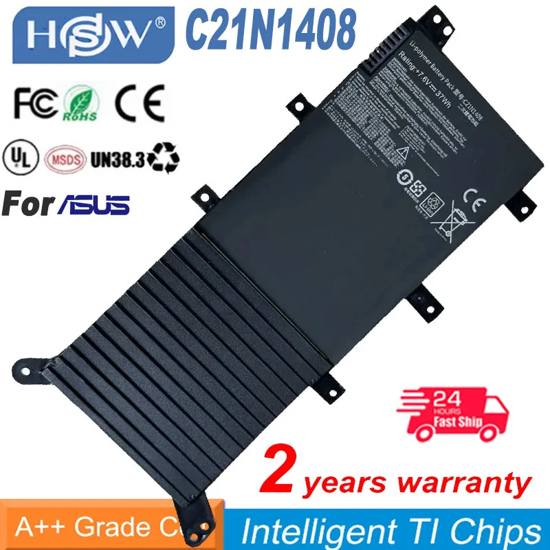 Новинка C21N1408 Аккумулятор для ноутбука ASUS VivoBook 4000 MX555 V555L V555LB V555U Series 7 6 V 37WH