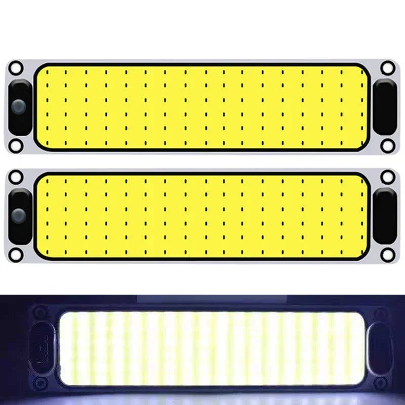 

108 светодиодный автомобильный светильник COB, внутренняя лампа для чтения для грузовика, фургона, лодки, купольные фонари, панельная лампа высокой яркости с переключателем 12 В-85 В