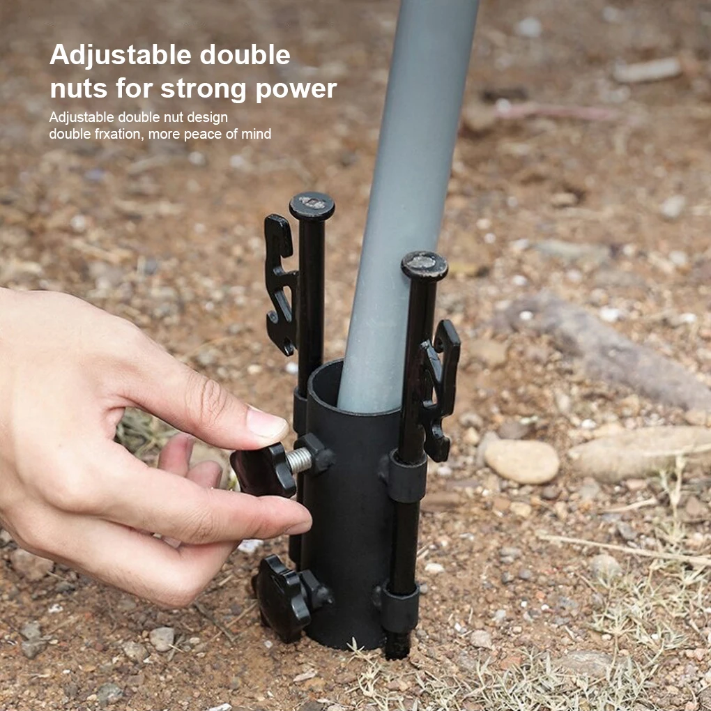 

Стальная стойка для тента, держатель для удочки, рамка, навесная стойка для трубы, аксессуары для пикника, кемпинга, пешего туризма