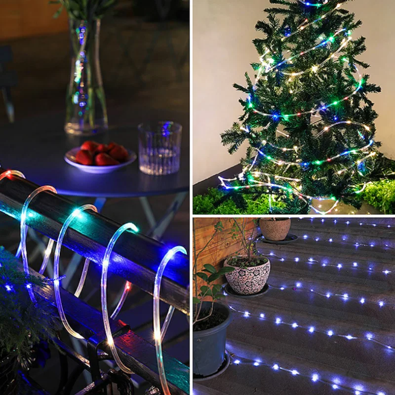 

1~2Pack Solar Lights Solar Rope Garland String Light Fairy Strip Solar Led Light Outdoor Garden Christmas Decoration