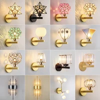 annisoul led wall lamps wolf bedside bedroom closets light luxury creative living room crystal small staircase wall sconce lamps