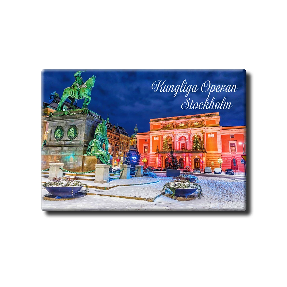 

Stockholm "Royal Swedish Opera" Sweden Tourist Souvenir Tinplate Refrigerator Decorative Sticker Creative Gift for Friends 27270