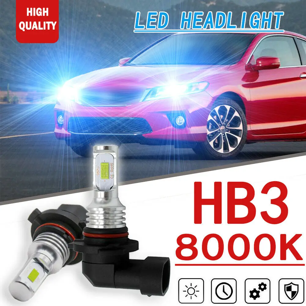 

2x9005 HB3 комплект светодиодных фар дальнего света Ice blue 8000K для Acura CSX 2006-2011 ILX 2013-2015 MDX 2005-2013 2001-2003