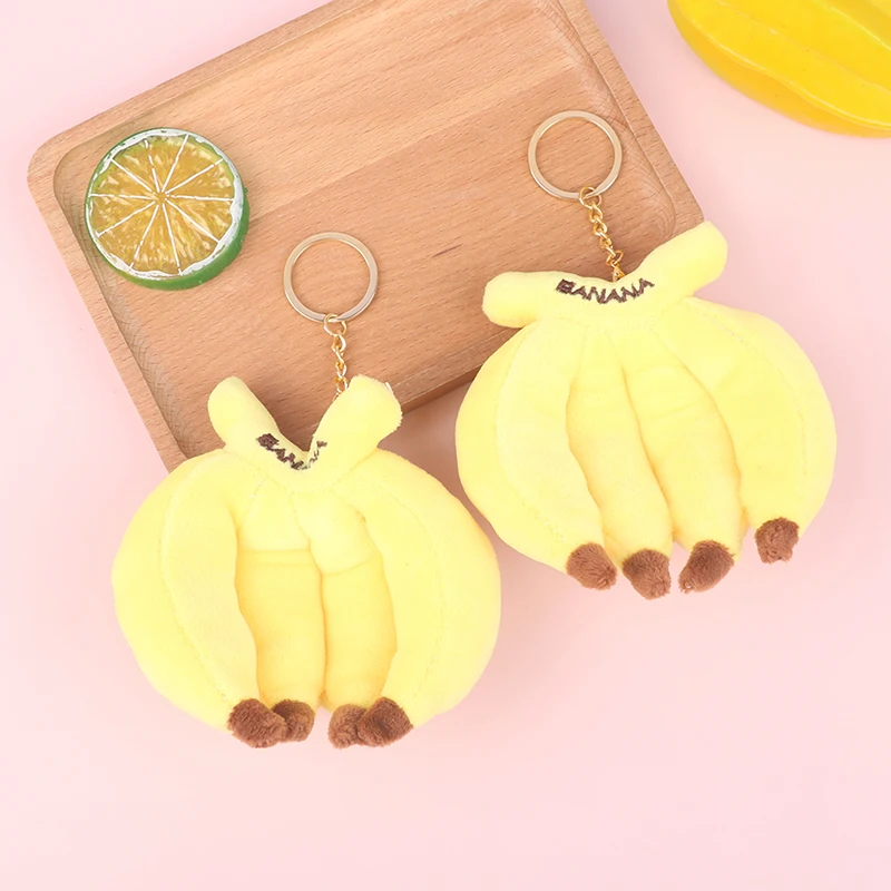 

Creative Cartoon Banana Plush Keychain Kids Bag Ornaments Pendant Car Keyring Jewelry Trinkets Birthday Gifts