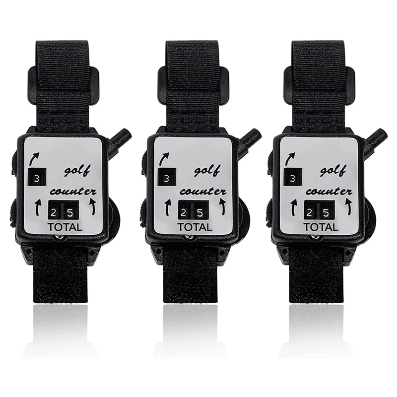 

3 Pcs Golf Score Counter, Mini Golf Stroke Counter Watch With One Touch Reset Golf Count Scorer Scoring Keeper