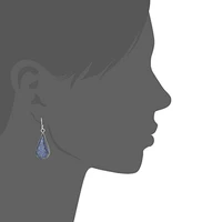 fashion girl earring cubic zircon flower women jewelry silver drop earrings