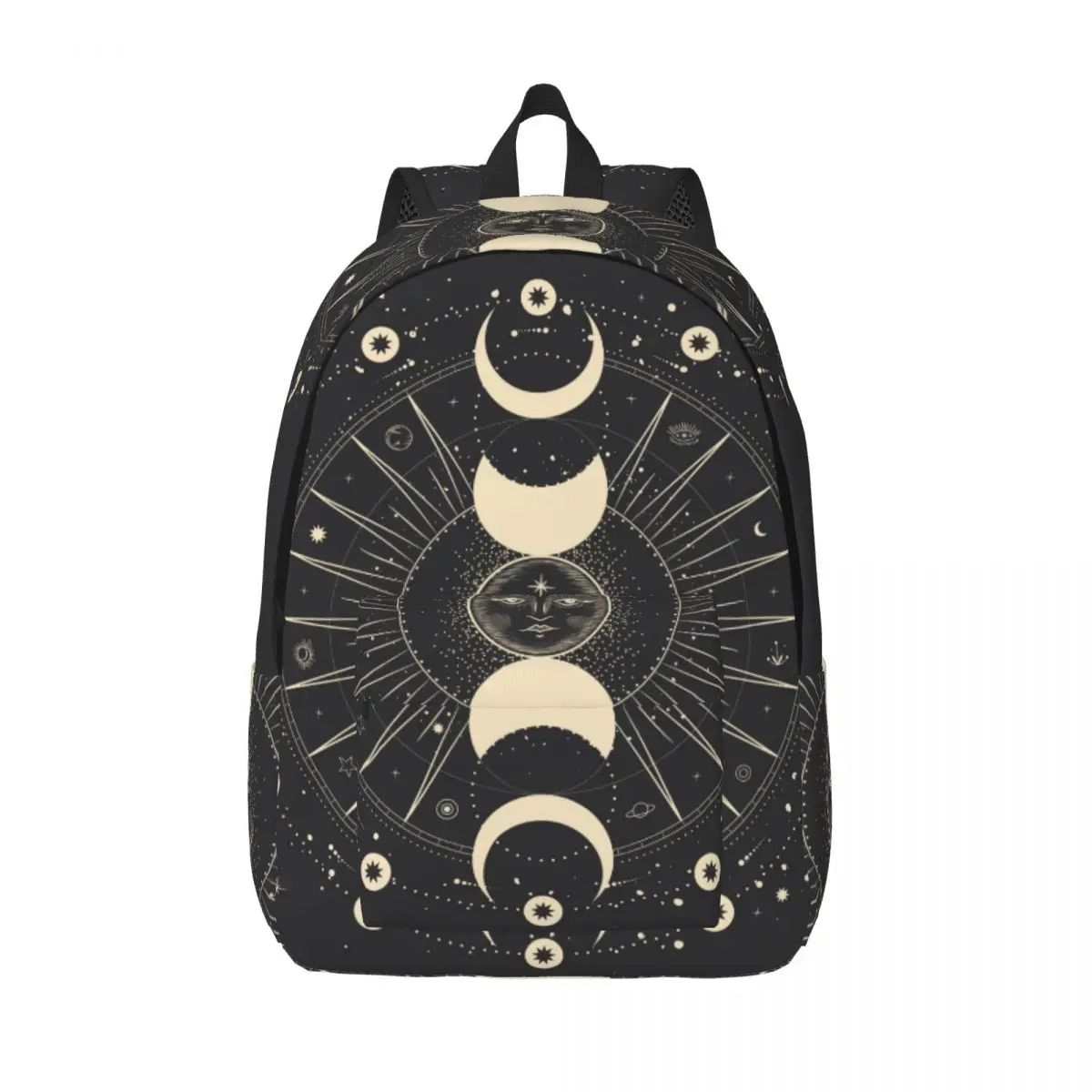 

Laptop Backpack Unique Vintage Zodiac Sun Moon School Bag Durable Student Backpack Boy Girl Travel Bag