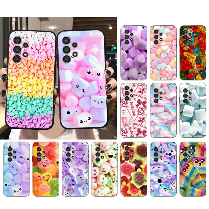 

Phone Case for Samsung Galaxy A73 A13 A22 A32 A71 A33 A52 A53 A72 A73 A51 A31 A23 A34 A54 A52 A53S Marshmallow Candy