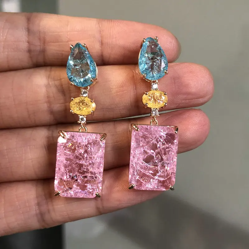 Серьги с кубическим цирконием