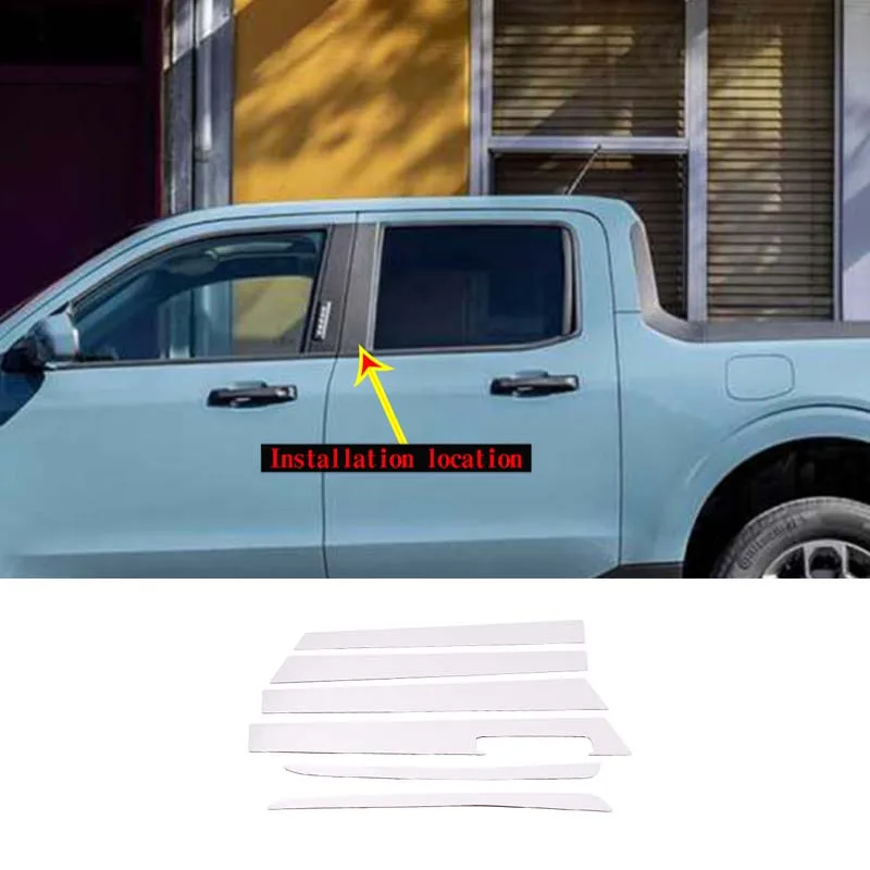 

Car Window Center Pillar Sticker Trim Exterior Decoration B-Pillar Column Strip For Ford Maverick 2022 Accessories