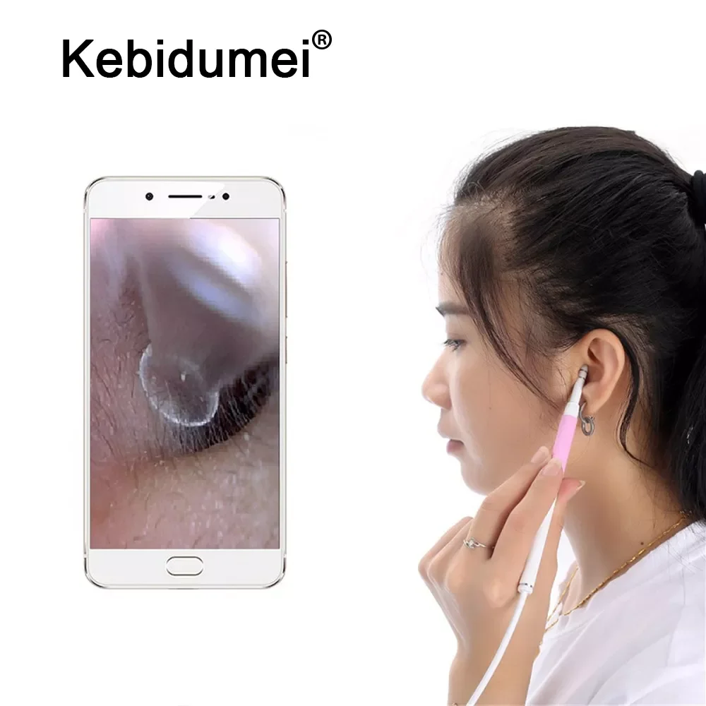 

kebidumei Medical Otoscope 3 in 1 Wifi Ear Cleaning Otoscope Integrated 5.5mm Ear Pick Tool Visual Ear Spoon Camera Endoscope