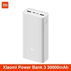 Внешний аккумулятор Xiaomi Power Bank 3, 30000 мАч, 18 Вт, быстрая зарядка, портативный внешний аккумулятор Mi, 30000 мАч, USB Тип C, внешняя батарея, пауэрбанк
