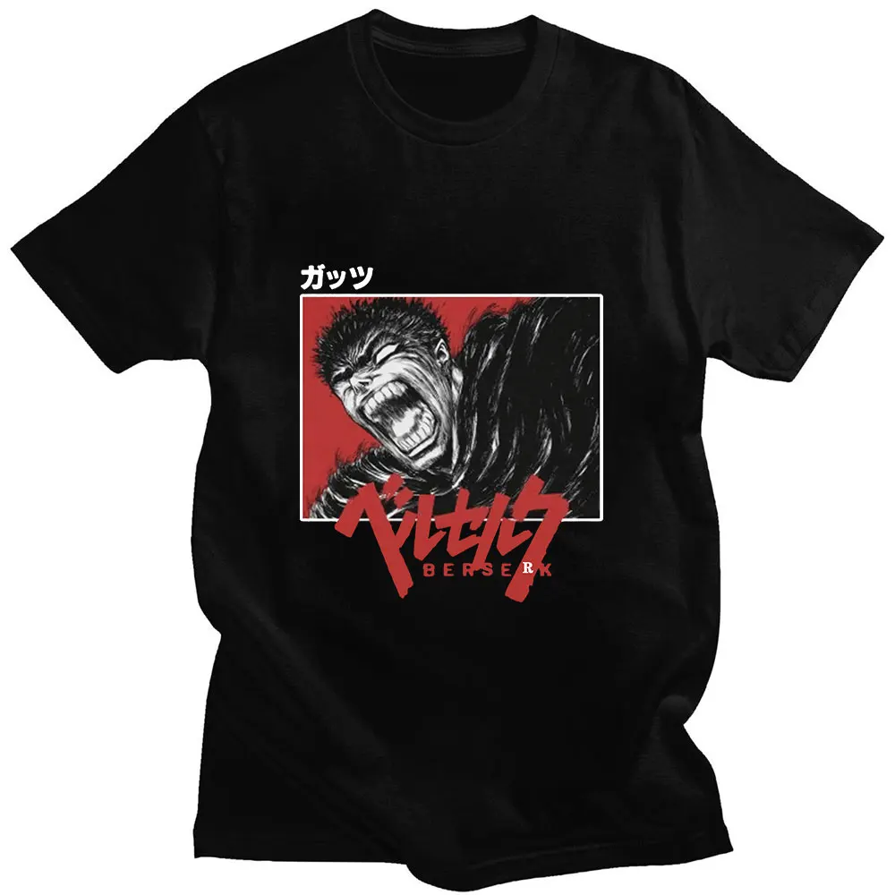 

Anime Berserk Guts Harajuku Funny Streetwear Men Tee Shirt Summer Fashion Classic Cotton Casual Man T-shirt Hip Hop Oversized