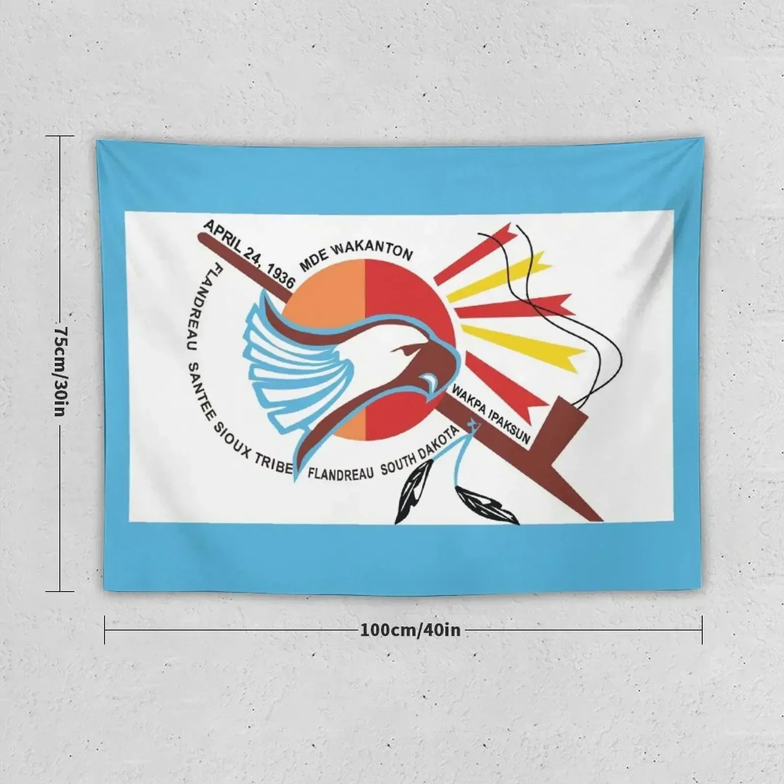 Флаг фланддам Brian Santee Sioux Tribe USA Гобелен Товары для дома Настенный настенный