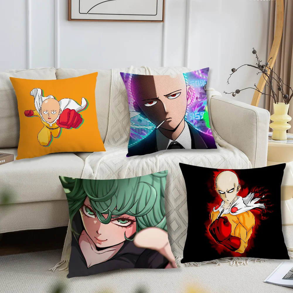 cushion S-Saitama Tatsumaki Anime cover Pillow Case Room Bedroom O-One Sofa Living Backrest Car Man Square Punch Headboard