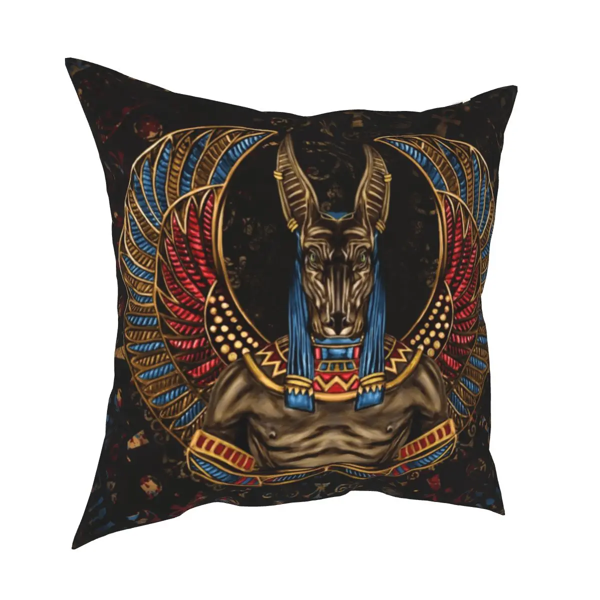 

Anubis Egyptian God Pillowcase Cushion Cover Decorations Ancient Egypt Throw Pillow Case Cover for Home Double-sided Printing