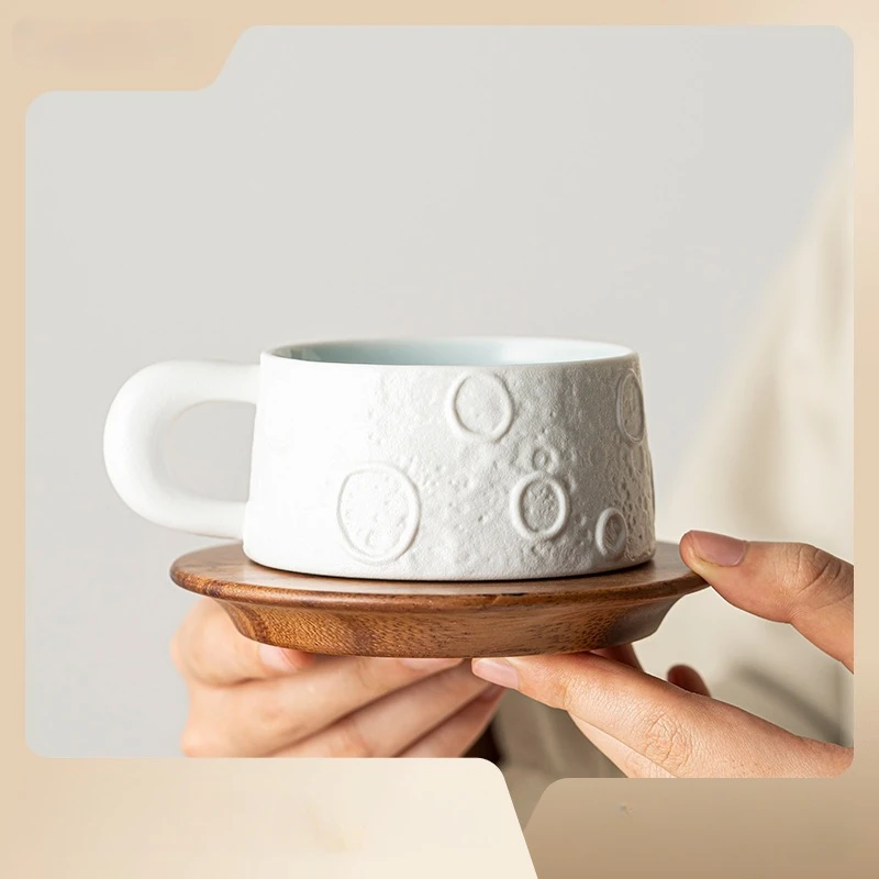 

Coffee Cup Dish Set Mug Ceramic Cup Water Cup Household Nordic Simple High Beauty Cup Ins Girl