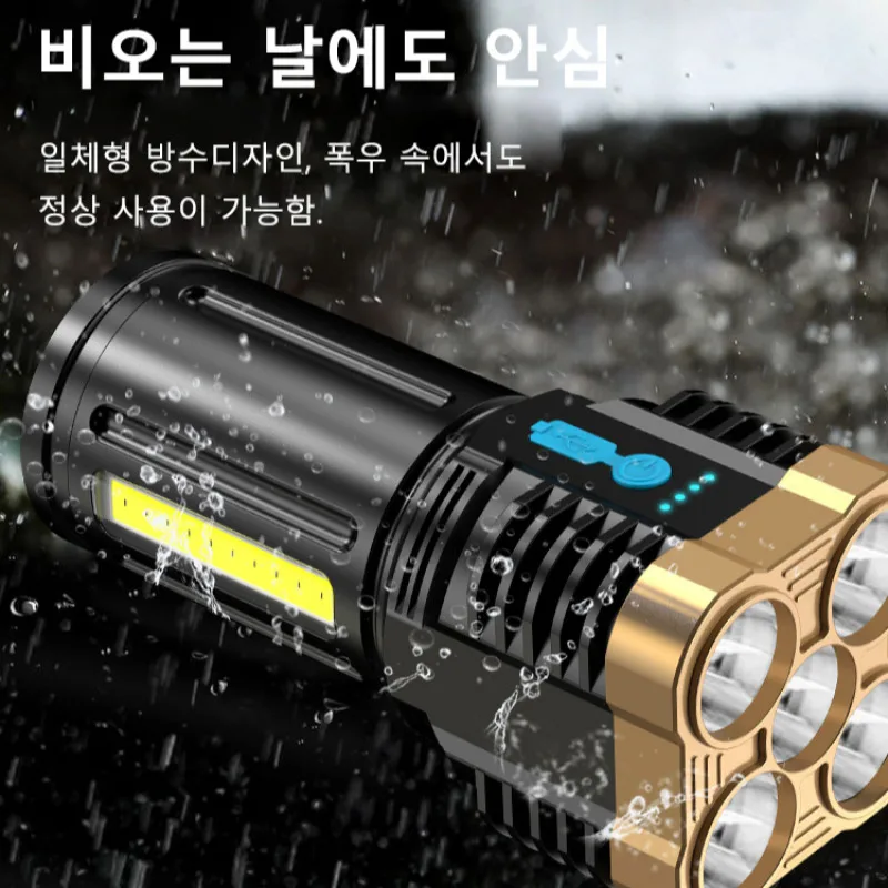 

Portable rechargeable flashlight Outdoor home LED mini light