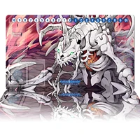 Anime Digimon Playmat Skull Greymon TCG CCG Card Game Board Game Mat Anime Mouse Pad Custom Desk Mat Gaming Accessories Zones