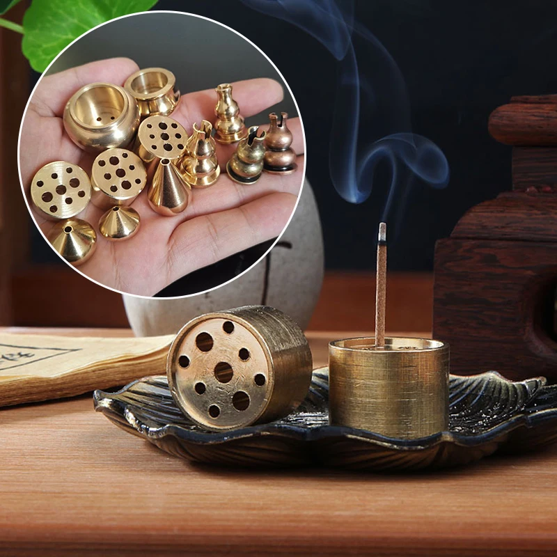 

1pc Mini Brass Incense Burner Stick For Home Office Gourd Water Drop Shape Teahouse Incense Holder House Decors Supplies