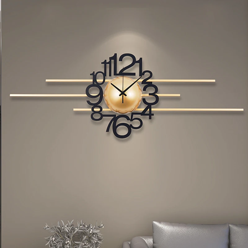 

Luxury Hanging Clocks Wall Home Modern Design Large Digital Clock 3d Living Room Decoration Relojes De Pared Room Decor